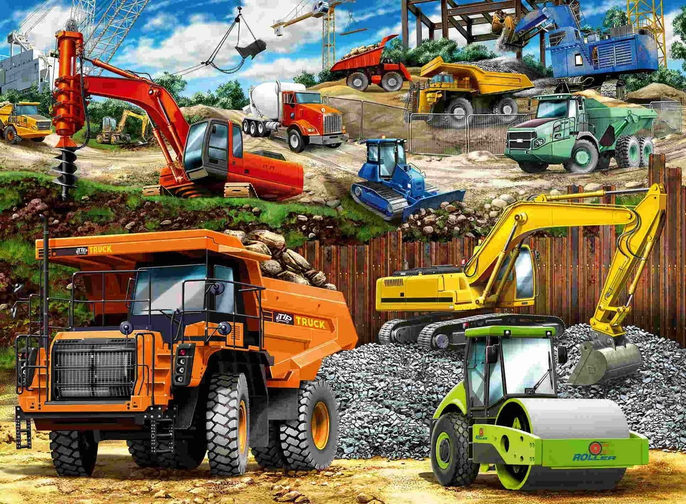 Ravensburger Puzzle 100 XXL Teile Baufahrzeuge Kinderpuzzle - Bild 2