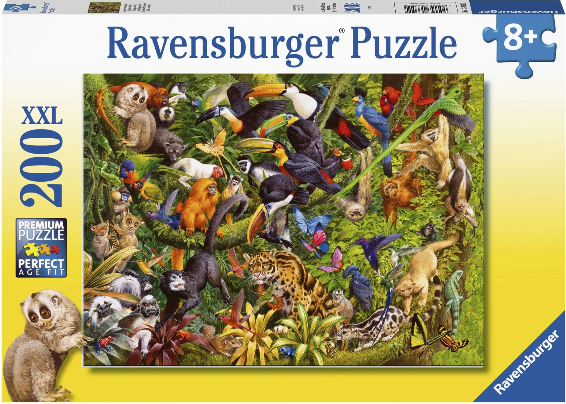 Ravensburger Kinderpuzzle Bunter Dschungel 200 Teile