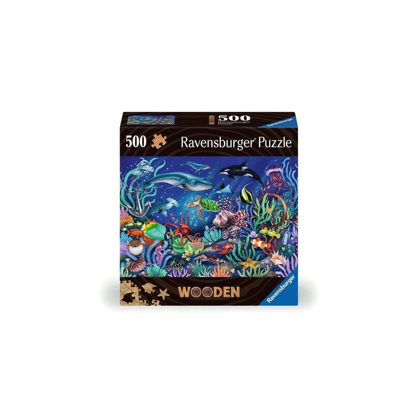 Ravensburger Puzzle Wooden Unten im Meer 500 Teile Holz