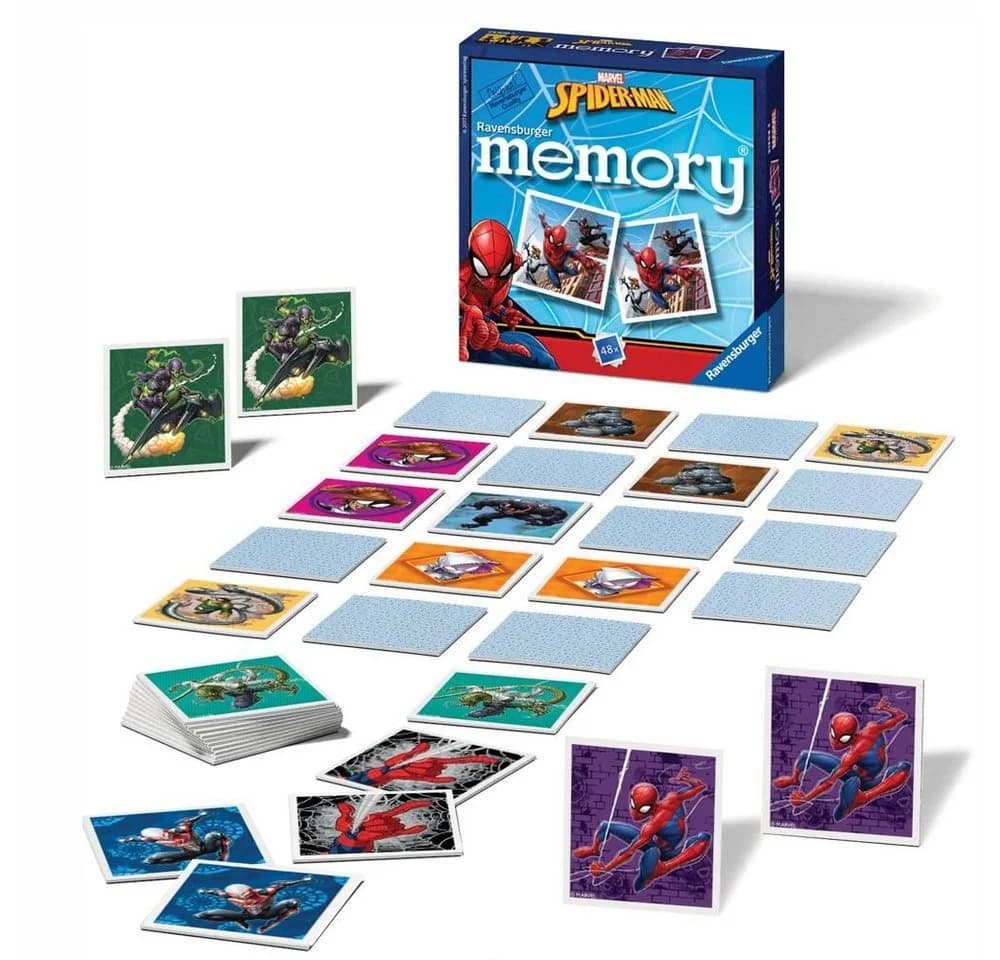 Spiderman Mini Memory Spiel 48 Bildkarten Marvel Ravensburger