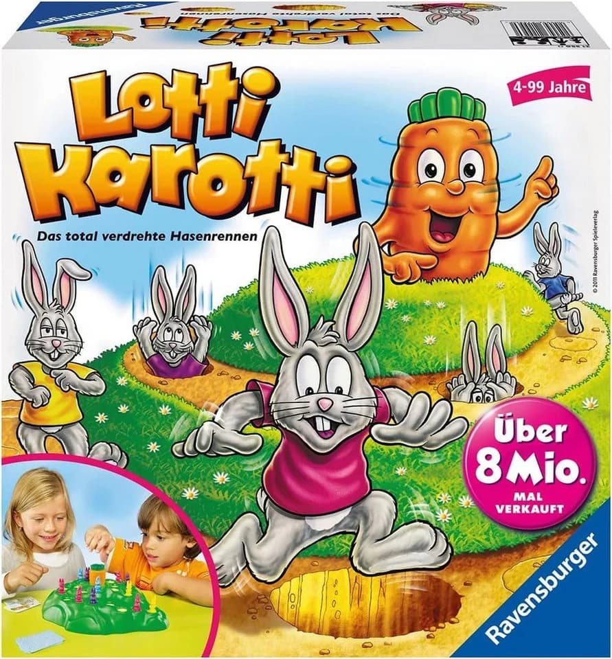 Ravensburger Lotti Karotti Brettspiel Familienspiel 2-4 Spieler ab 4 Jahren