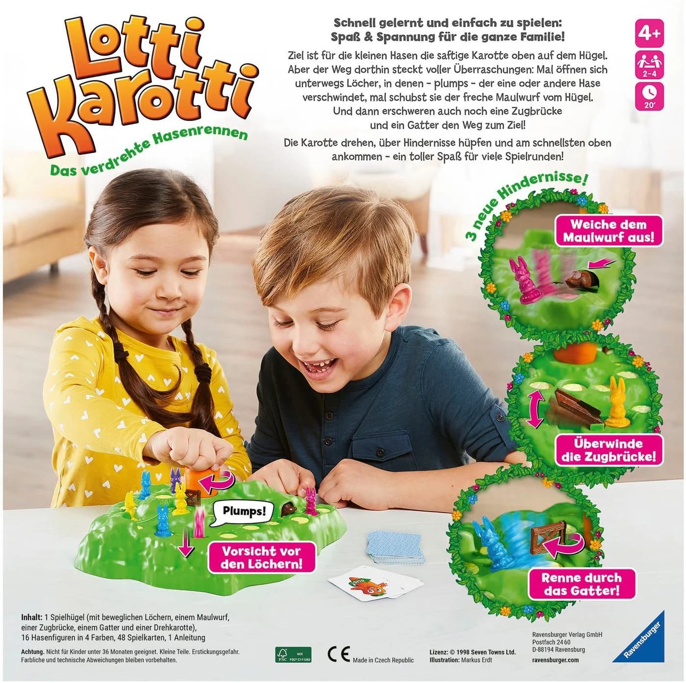 Ravensburger Lotti Karotti Wettlaufspiel Bunt für Kinder ab 4 Jahren - Bild 5