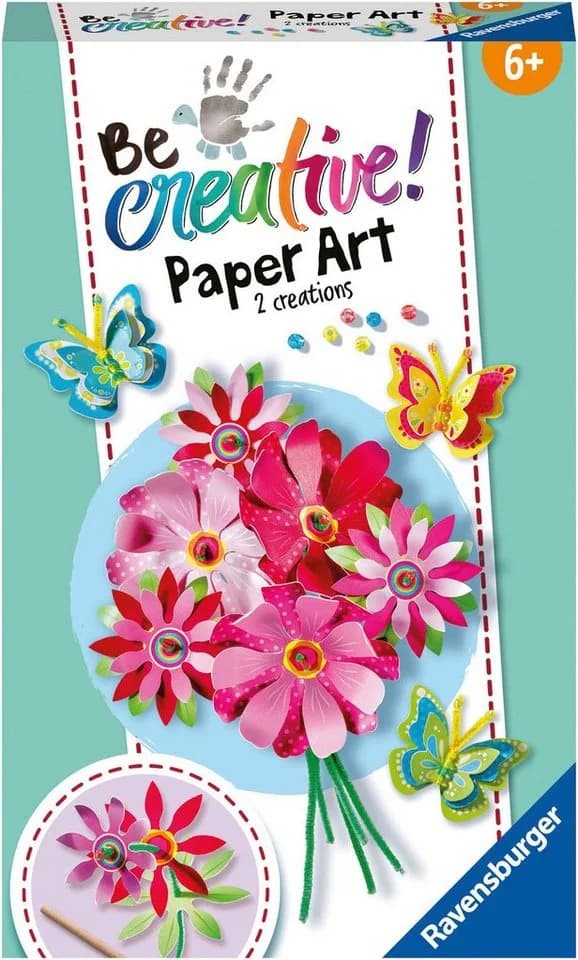 Ravensburger Kreativset BeCreative Paper Art Flowers & Butterflies Bunt