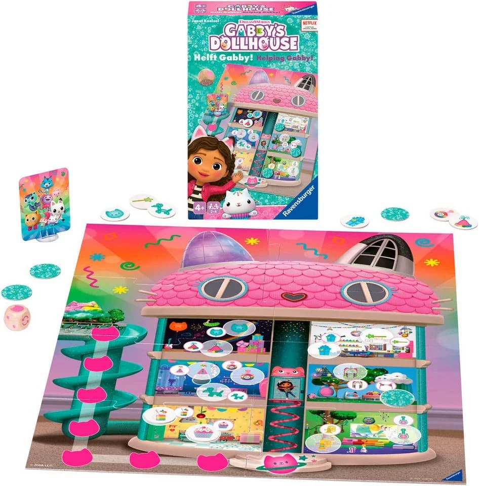 Ravensburger Brettspiel Gabby's Dollhouse - Helft Gabby! Bunt - Bild 3