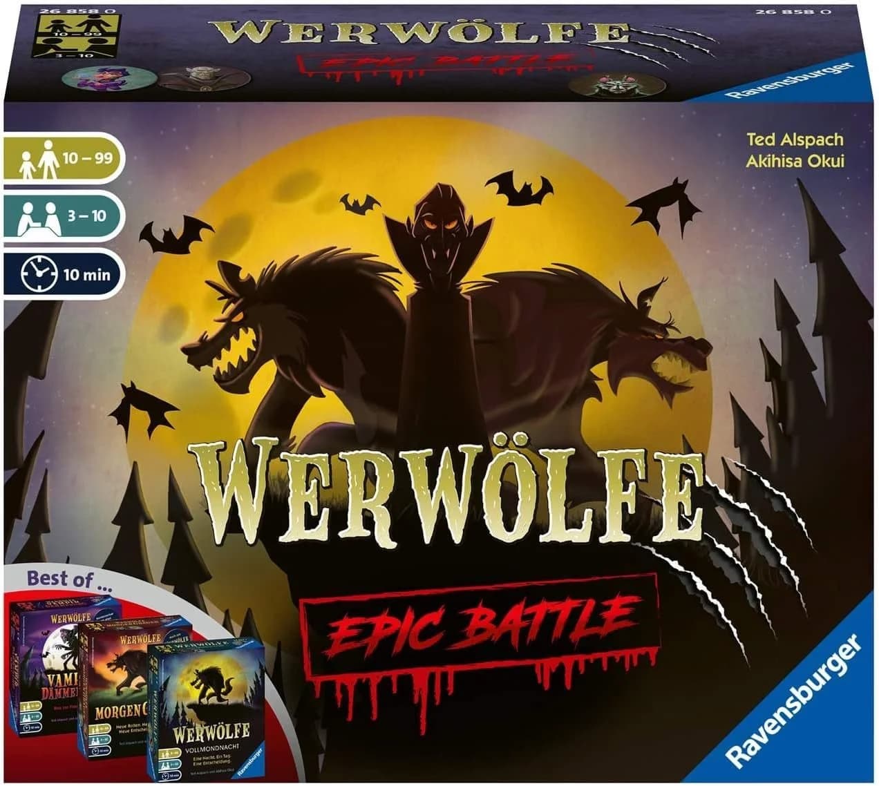 Ravensburger Werwölfe Epic Battle Best-of Spiel für 3-10 Spieler
