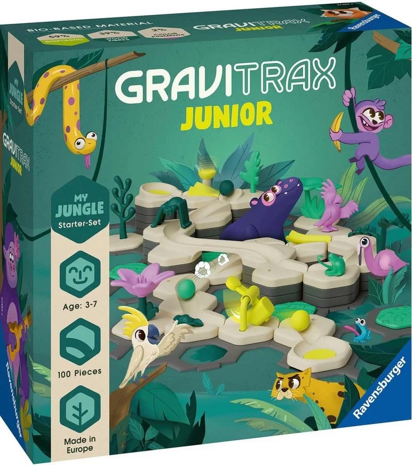 Ravensburger Kugelbahn-Bausatz GraviTrax Junior Starter-Set Jungle - Bild 3