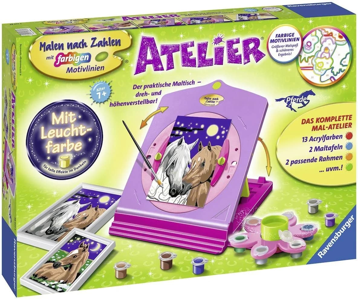 Ravensburger Spiel Atelier Pferde - Dreh- und höhenverstellbare Staffelei