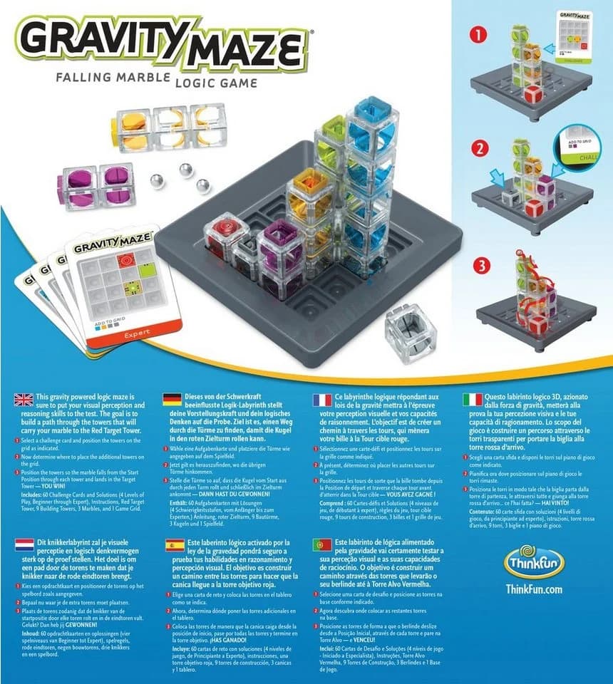 Thinkfun® Spiel Gravity Maze, Denkspiel - Kugelbahn-Logikspiel - Bild 3