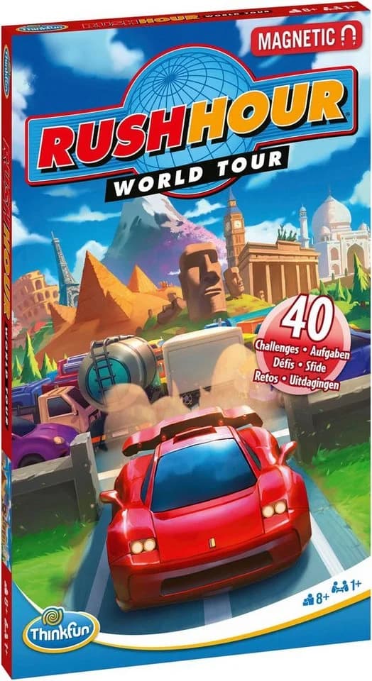 Thinkfun® Spiel Rush Hour® World Tour - Magnetisches Reise-Knobelspiel