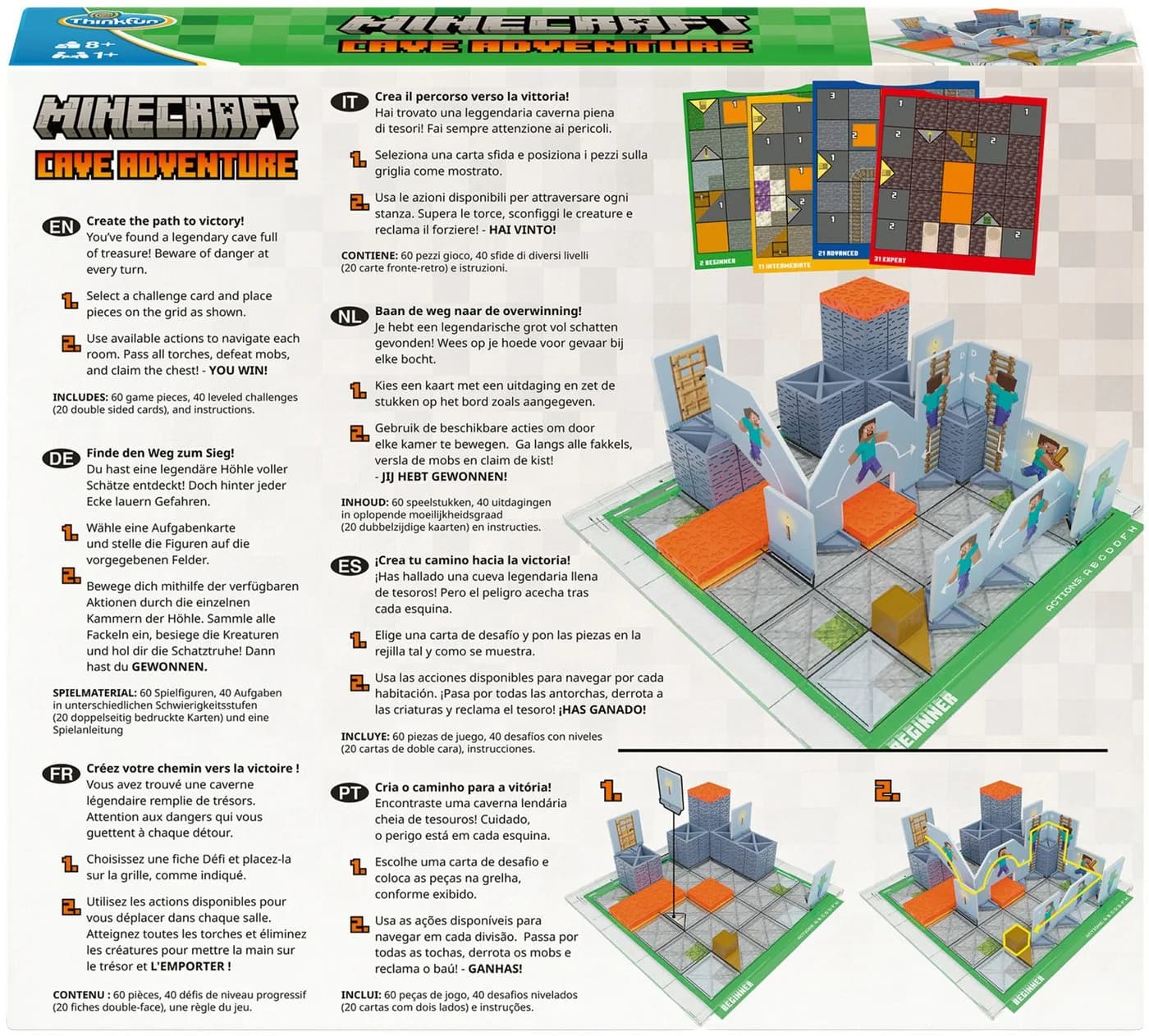 ThinkFun Minecraft Cave Adventure Logikspiel 40 Rätsel Bunt - Bild 3