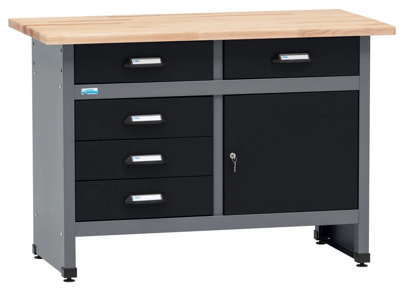 KÜPPER Werkbank 12049, 5 Schubladen, 300 kg Traglast, 30 mm Buchenarbeitsplatte - Bild 2