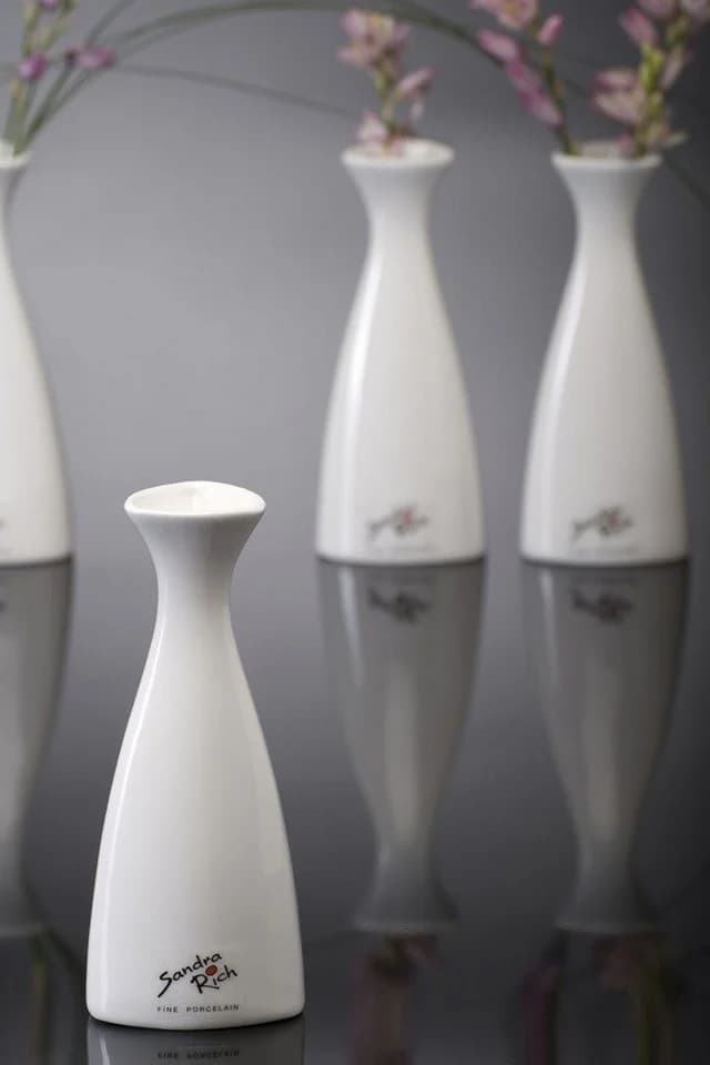 Sandra Rich Porzellan Vase Triangle Creme-Weiß - Bild 3