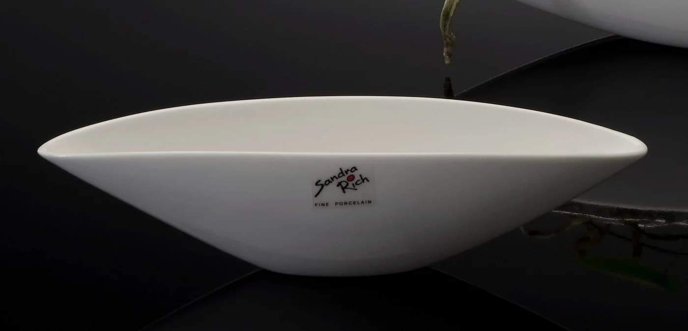 Sandra Rich Dekoschale Porzellanschale Elongate Oval Weiß - Bild 2