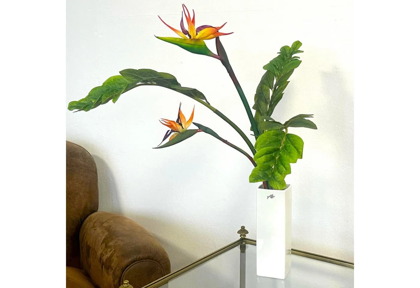Sandra Rich Dekovase SQUARE Porzellan 40cm Weiß