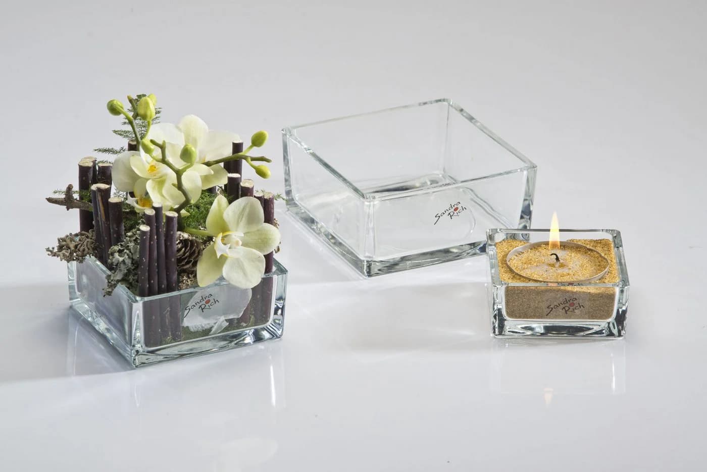 Sandra Rich Teelichthalter Glas Schale Clear - Bild 3