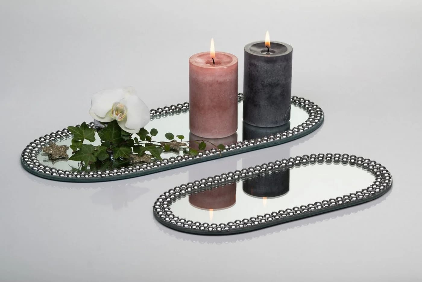 Sandra Rich Kerzentablett GLORY - Spiegelplatte - oval