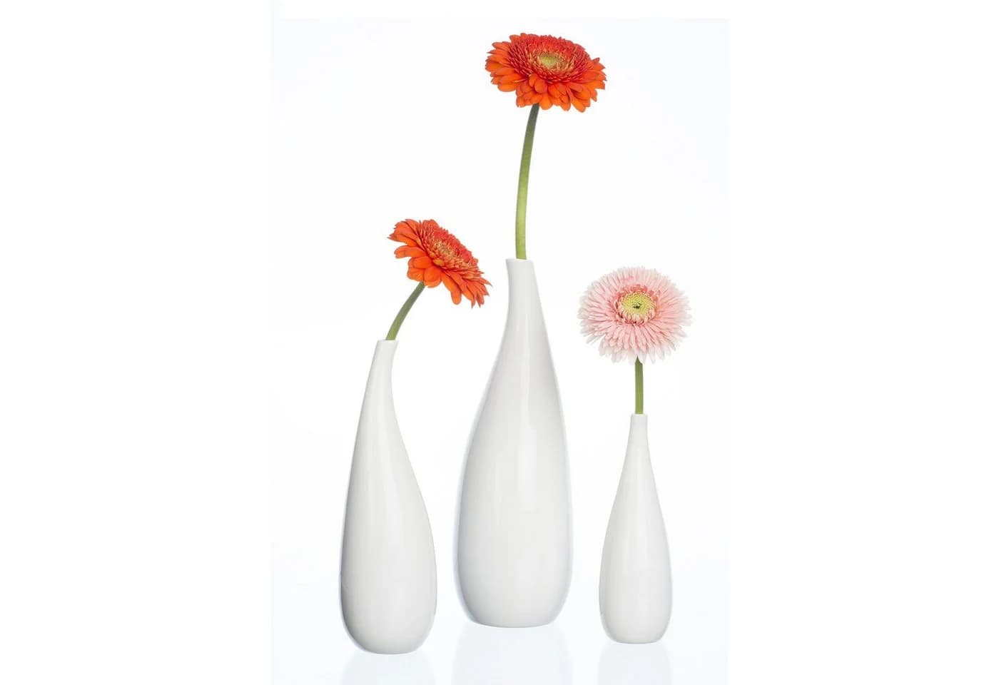 Sandra Rich Porzellan-Vase CURVED Cremeweiß