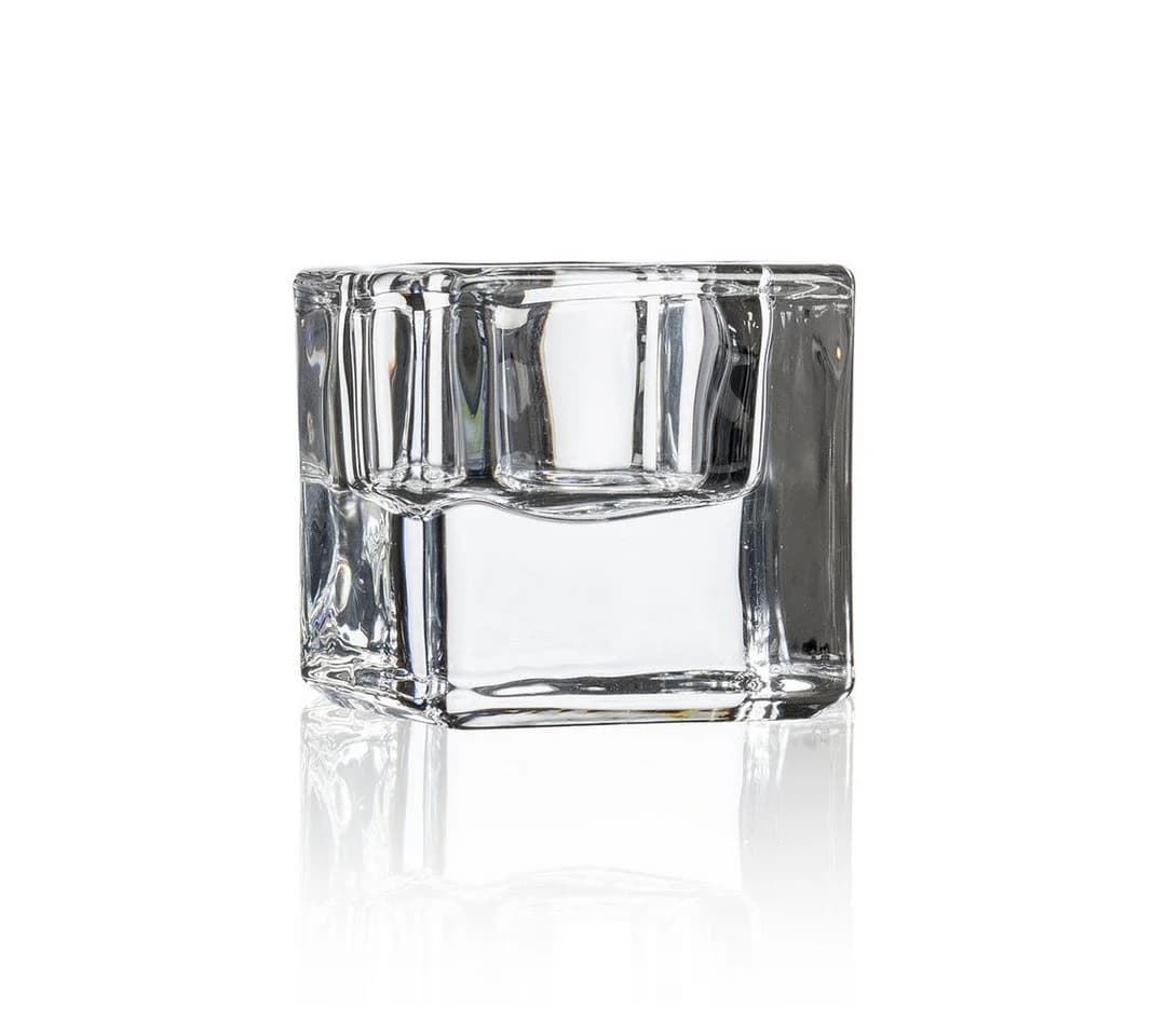Sandra Rich Teelichthalter SHINE SQUARE Glas Transparent Würfel