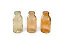 Sandra Rich Dekovase Glasvase 3er Set "Bottle klein" Gelb Transparent Bild 2