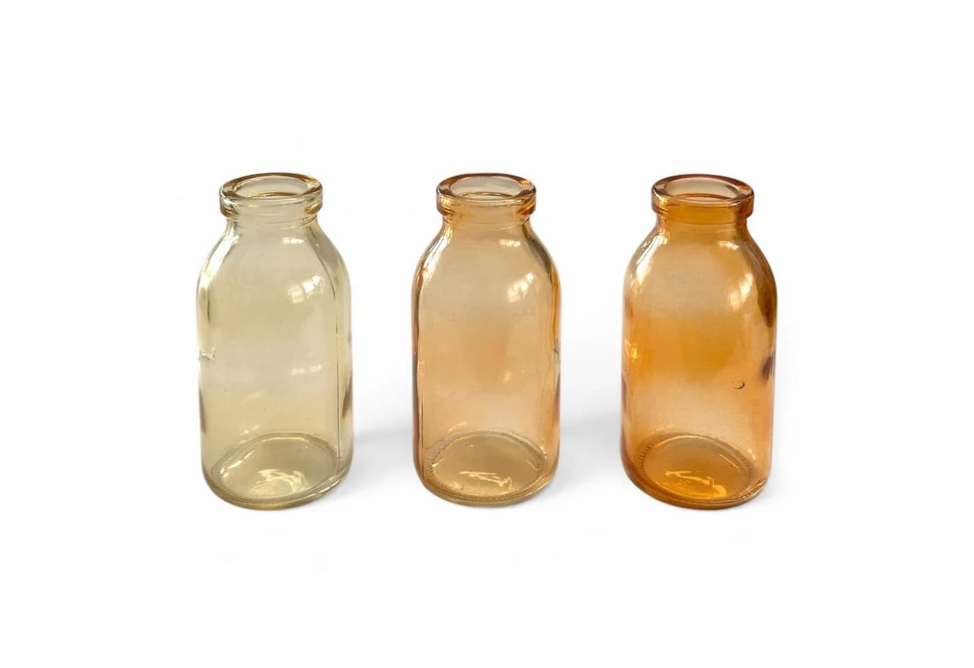 Sandra Rich Dekovase Glasvase 3er Set "Bottle klein" Gelb Transparent - Bild 2
