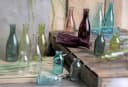 Sandra Rich Glas Vase Bottle groß Rosa 3-teilig Bild 1