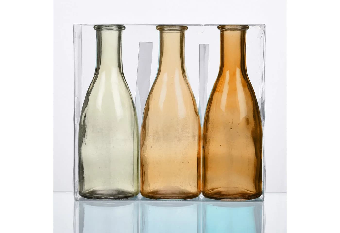 Sandra Rich Glasvase Bottle groß Gelb 3-teilig - Bild 2