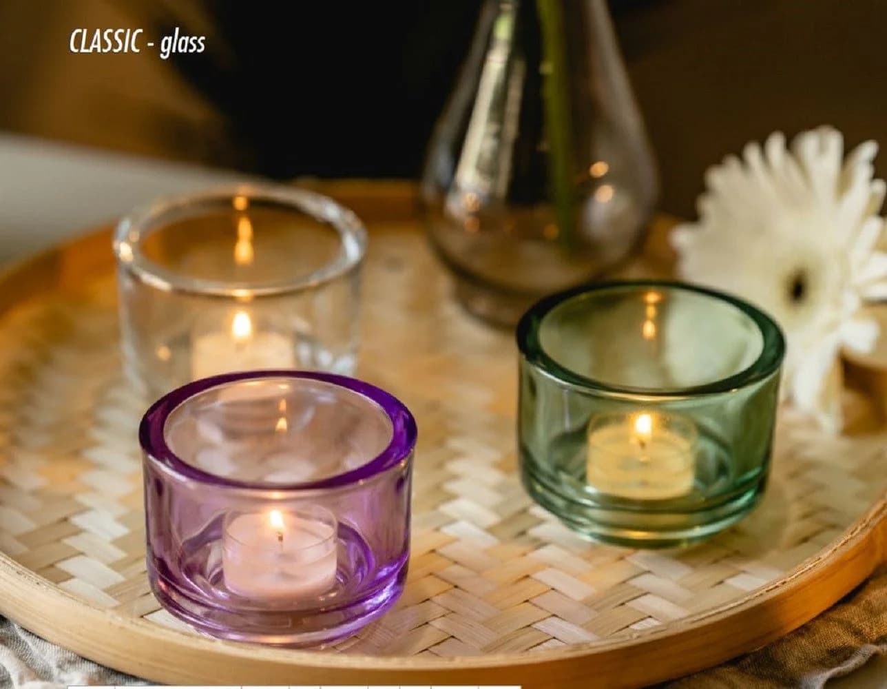 Sandra Rich Teelichthalter CLASSIC Glas Windlicht 9cm