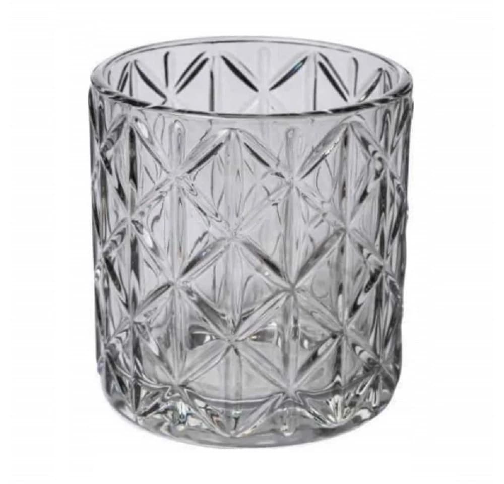 Sandra Rich Teelichthalter NOBLE Grau Glas
