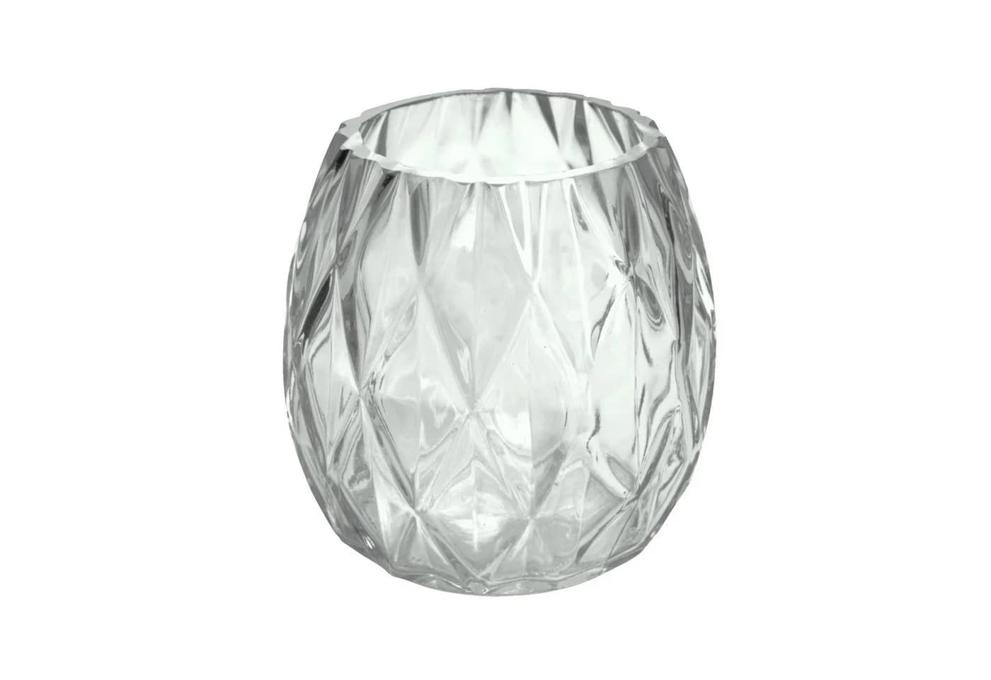 Sandra Rich Belize Teelichthalter Klar Diamantmuster