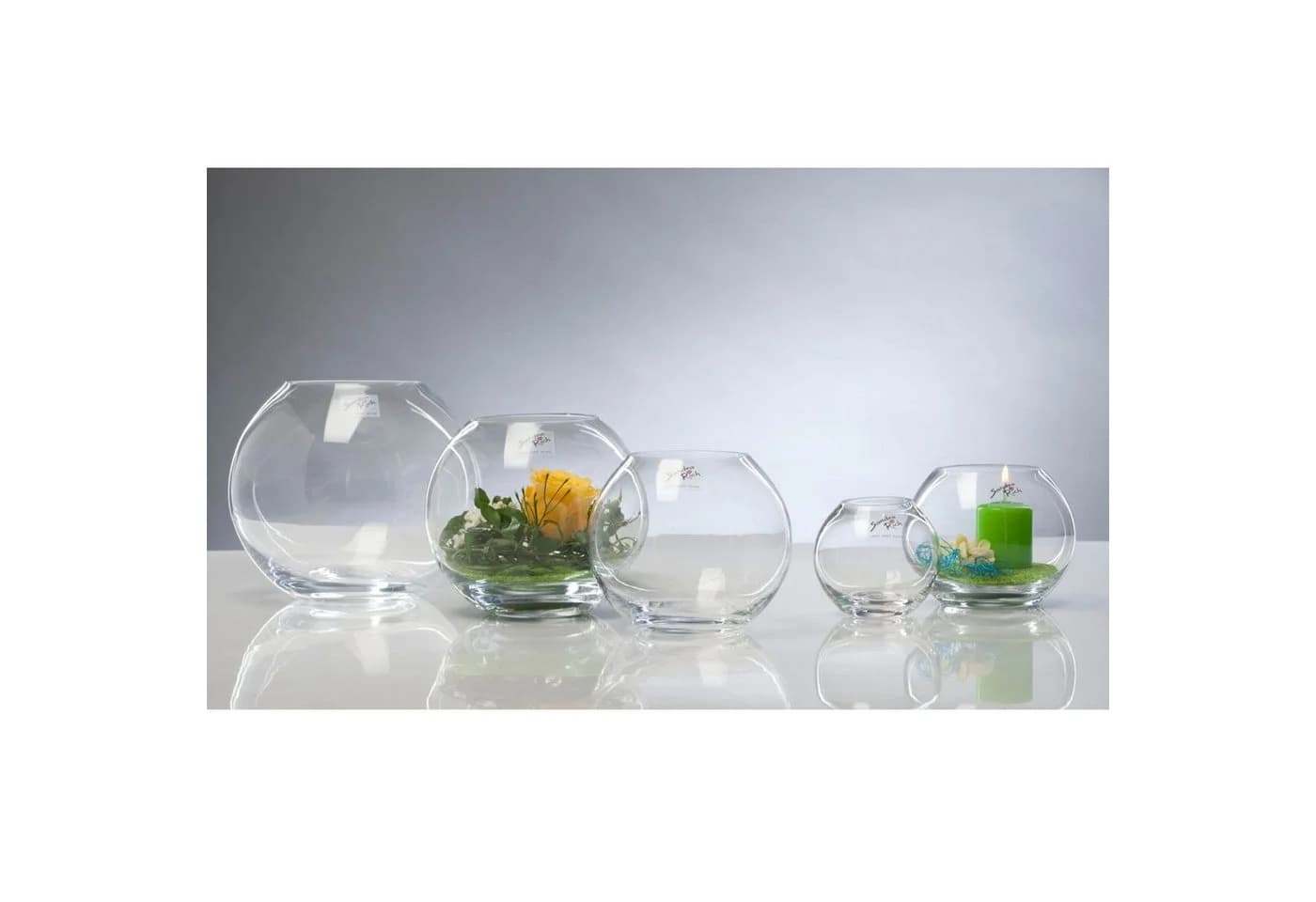Sandra Rich Kugelvase Hot Cut Glas Transparent