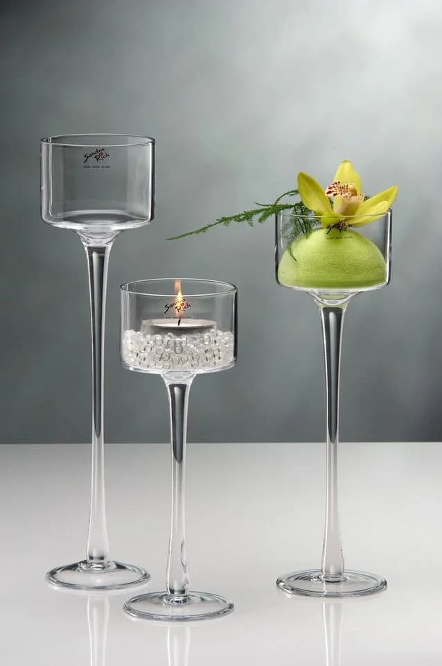Sandra Rich Kerzenhalter Glasschale Candle Light klar rund