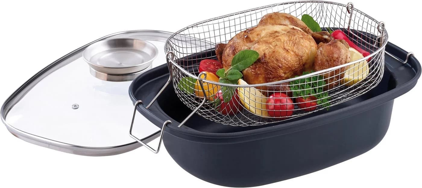 GSW Aromabräter Schwarz/Grau Karbonstahl 4 Liter