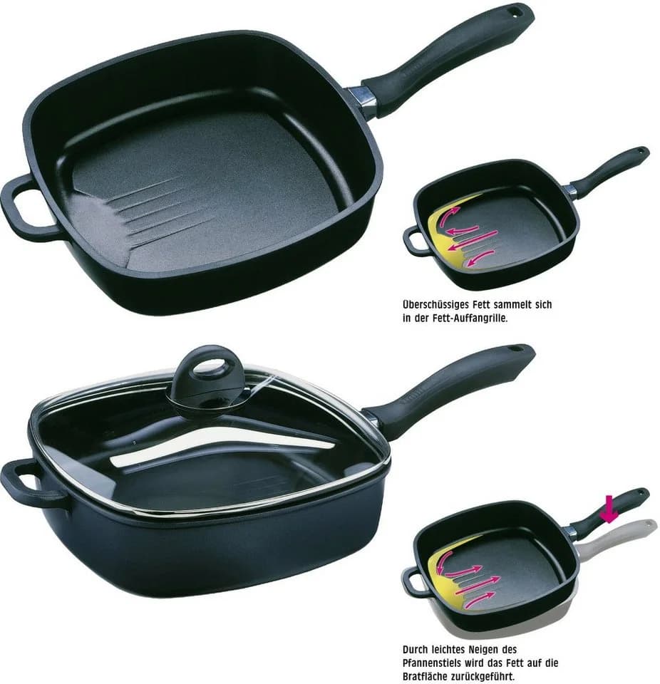 GSW Gourmet Fett-Trenn-Pfanne Schwarz 28 cm - Bild 3
