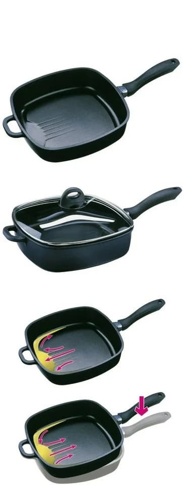 GSW Gourmet Fett-Trenn-Pfanne Schwarz 28 cm - Bild 4