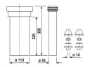 SANIT WC-Anschlussgarnitur 300mm DN100 Chrom Bild 1