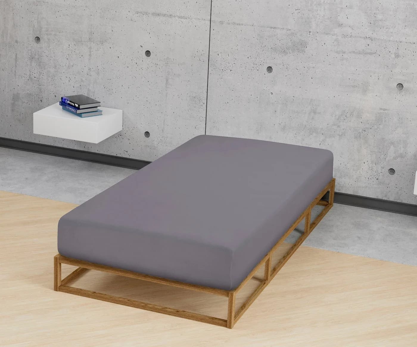 Biberna Spannbettlaken Leila Jersey Grau Silber 100% Baumwolle