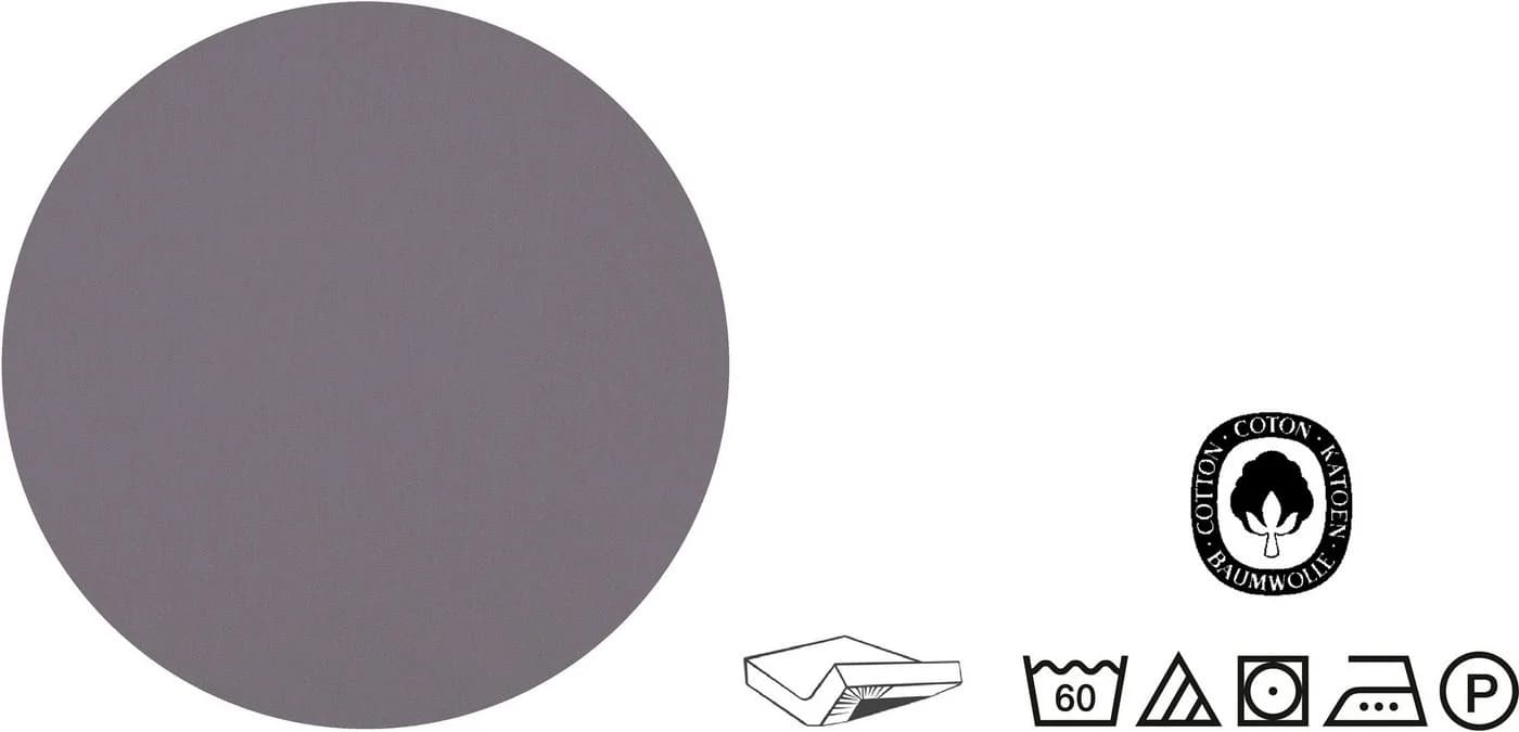 Biberna Spannbettlaken Leila Jersey Grau Silber 100% Baumwolle - Bild 5