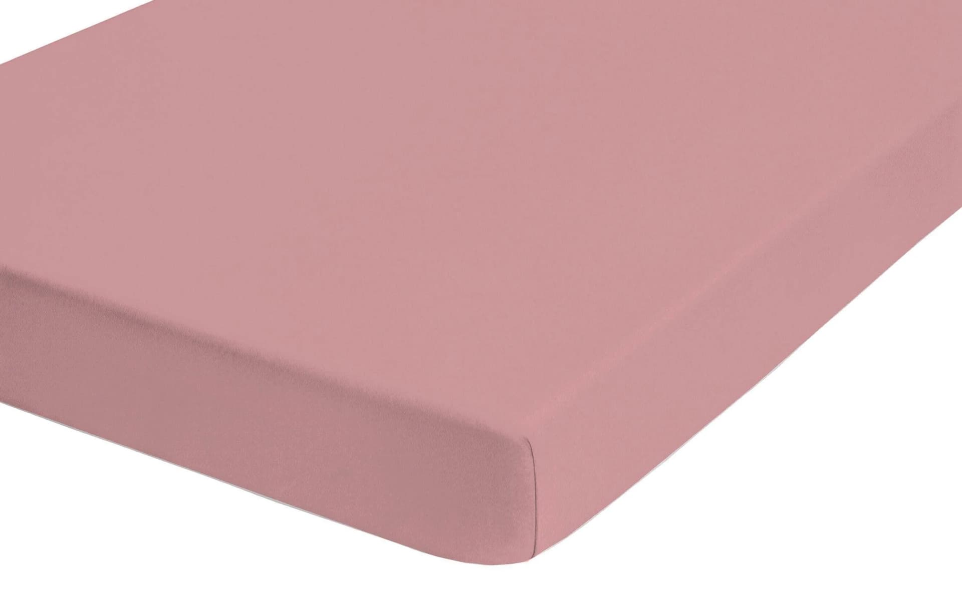 Biberna Spannbettlaken Biber 100% Baumwolle Rosa