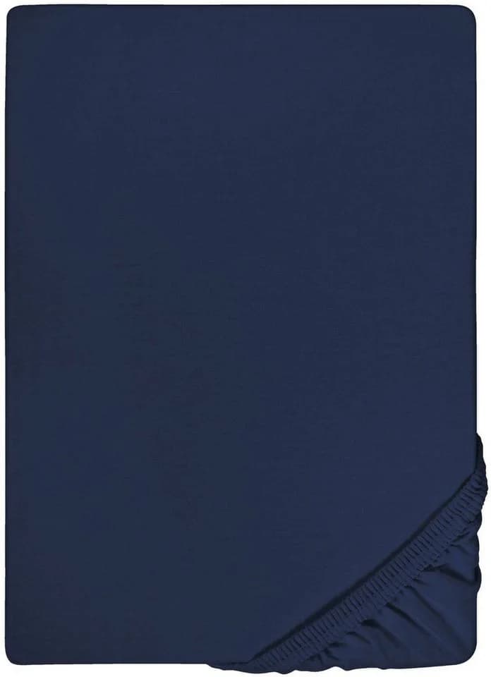 Biberna Spannbettlaken Marc Jersey Marine Rundum-Gummizug - Bild 2