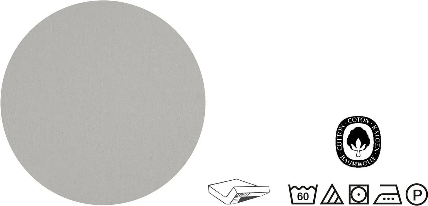 Biberna Spannbettlaken Leila Jersey Grau 100% Baumwolle - Bild 5