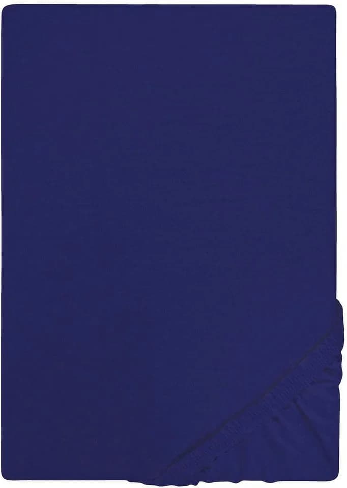 Biberna Spannbettlaken Leila Jersey 100% Baumwolle Blau - Bild 2