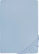 Biberna Spannbettlaken THEA Baumwoll-Jersey mit Elasthan Blau Bild 2