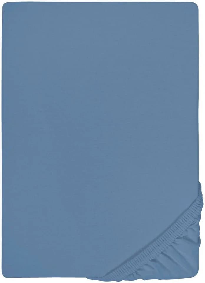Biberna Spannbettlaken Thea Jersey-Elasthan Azurblau 97% Baumwolle - Bild 2