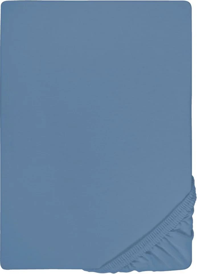 Biberna Spannbettlaken Thea Jersey-Elasthan Azurblau 97% Baumwolle - Bild 3