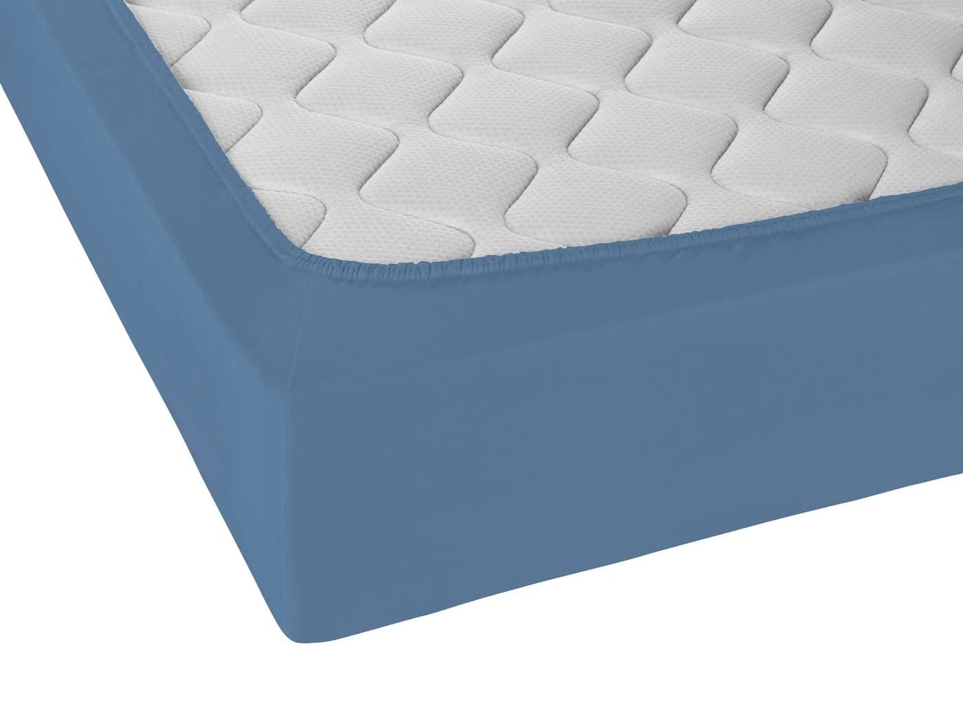 Biberna Spannbettlaken Thea Jersey-Elasthan Azurblau 97% Baumwolle - Bild 5