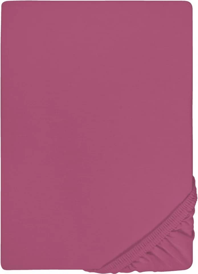 Biberna Spannbettlaken Marc Jersey 100% Baumwolle Brombeer - Bild 2