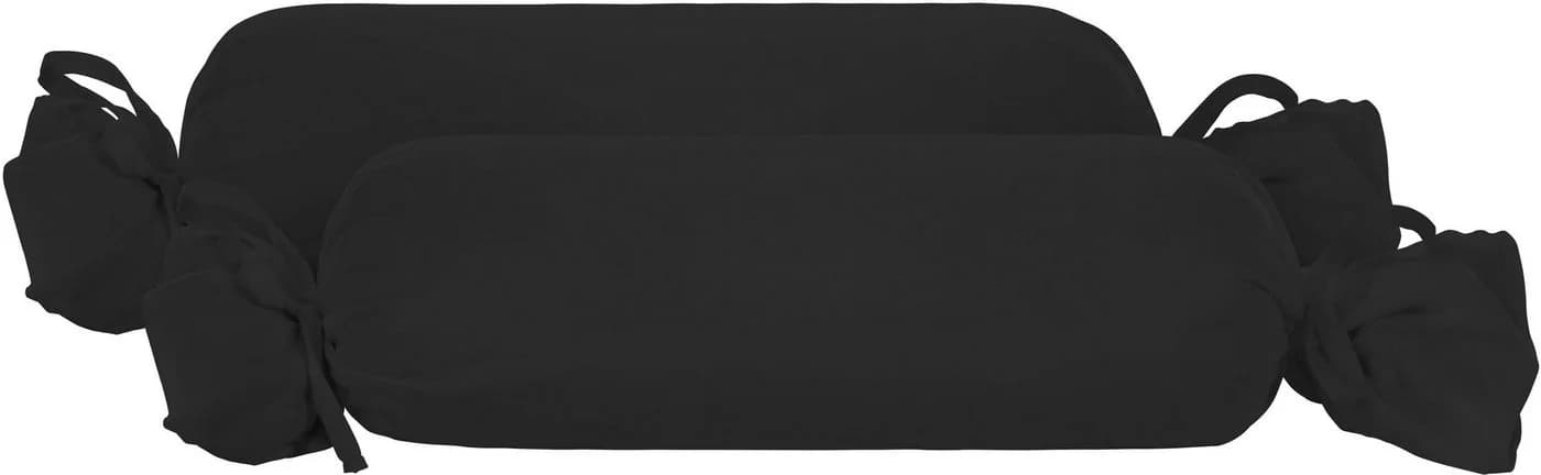 Biberna Nackenrollenbezug Michi Schwarz Feinjersey 2 Stück - Bild 3