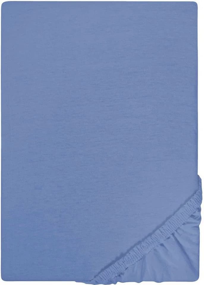 Castell Spannbettlaken Jersey Blau 100% Baumwolle - Bild 2