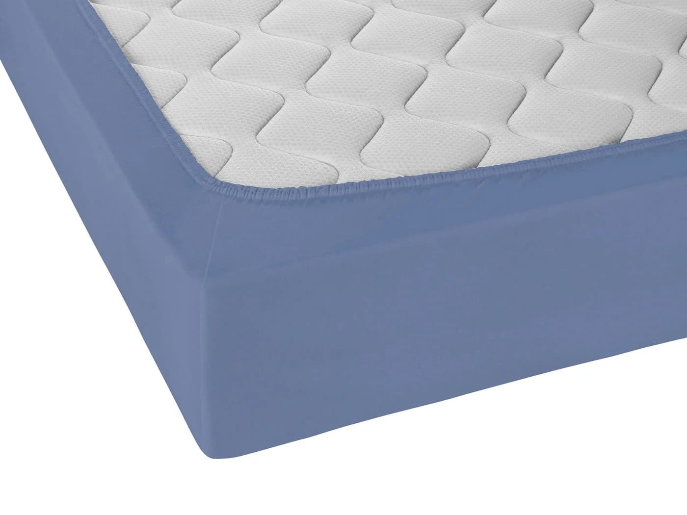 Castell Spannbettlaken Jersey Blau 100% Baumwolle - Bild 5