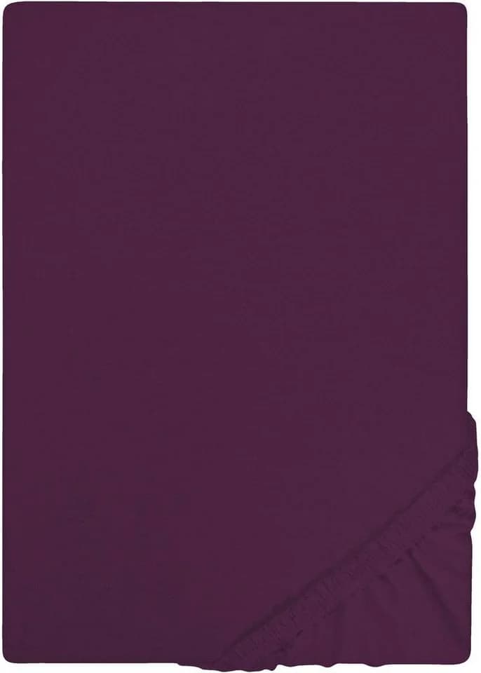 Spannbettlaken Jersey-Stretch Dunkel Violett 100% Baumwolle - Bild 2